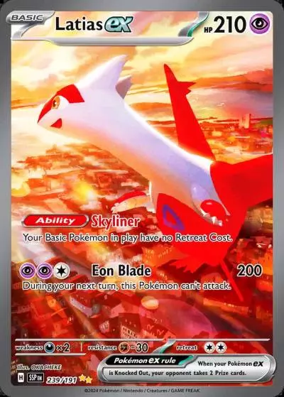 Latias ex 239/191 Surging Sparks Pokemon card
