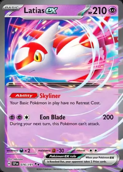 Latias ex 76/191 Surging Sparks Pokemon card