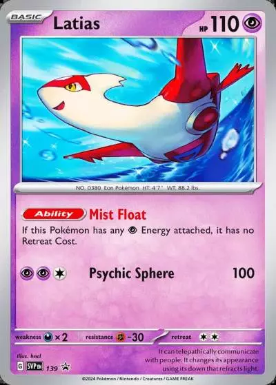 Latias 139/165 Scarlet & Violet Black Star Promos Pokemon card