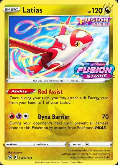 Latias SWSH171/307 SWSH Black Star Promos Pokemon card