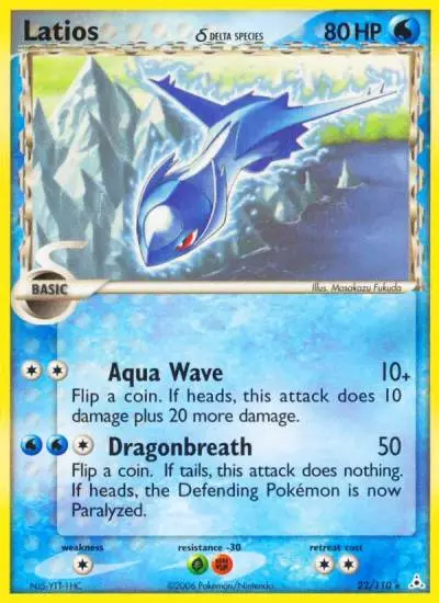 Latios δ 22/110 Holon Phantoms Pokemon card
