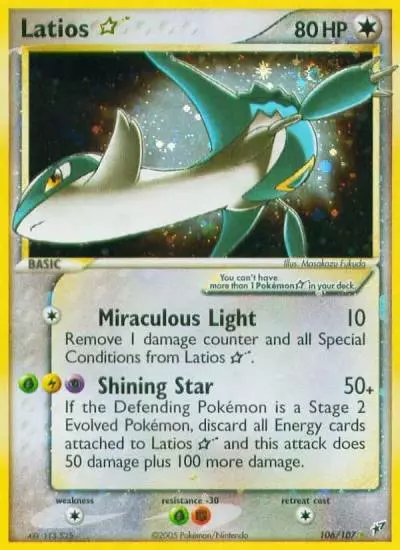 Latios ★ 106/107 Deoxys Pokemon card