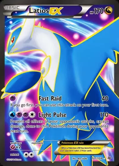 Latios-EX 101/108 Roaring Skies Pokemon card