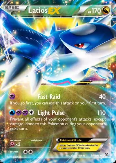 Latios-EX 58/108 Roaring Skies Pokemon card