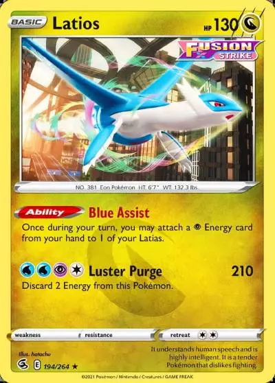 Latios 194/264 Fusion Strike Pokemon card