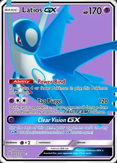 Latios-GX 223/236 Unified Minds Pokemon card