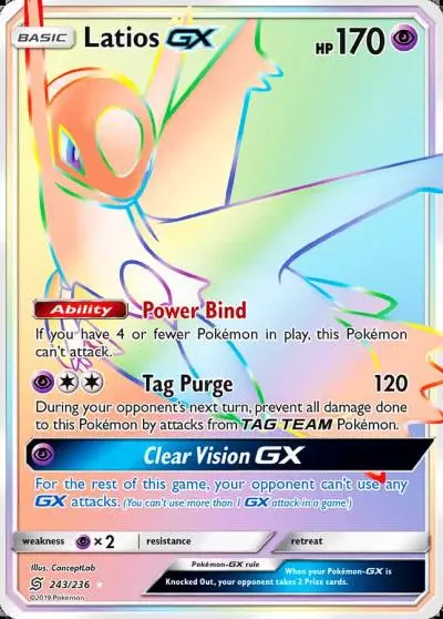 Latios-GX 243/236 Unified Minds Pokemon card