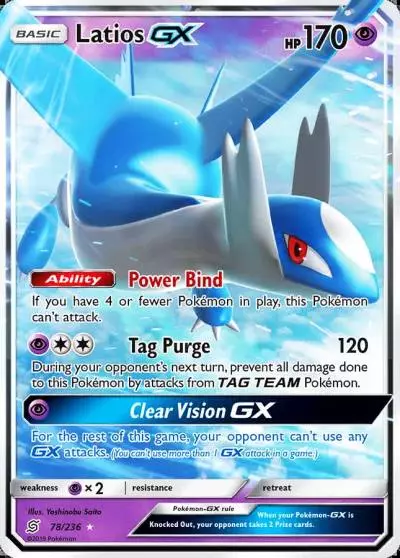 Latios-GX 78/236 Unified Minds Pokemon card