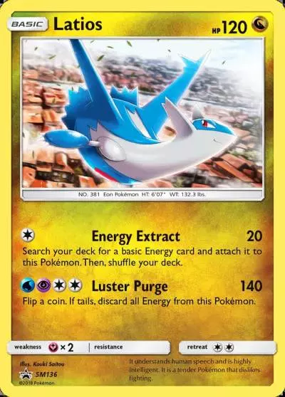 Latios SM136/248 SM Black Star Promos Pokemon card