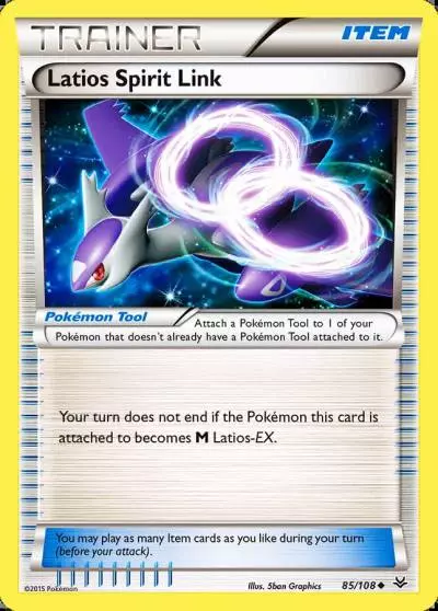 Latios Spirit Link 85/108 Roaring Skies Pokemon card