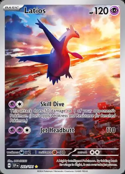 Latios 203/191 Surging Sparks Pokemon card