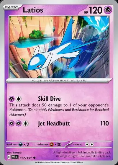 Latios 77/191 Surging Sparks Pokemon card