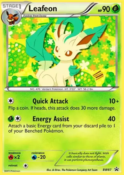 Leafeon BW87/101 BW Black Star Promos Pokemon card