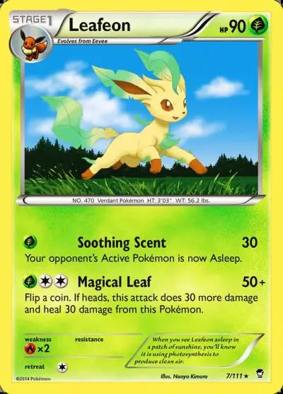 Leafeon 7/111 Furious Fists Pokemon card