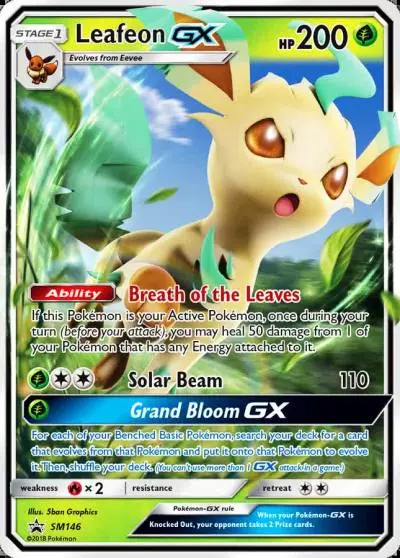Leafeon-GX SM146/248 SM Black Star Promos Pokemon card