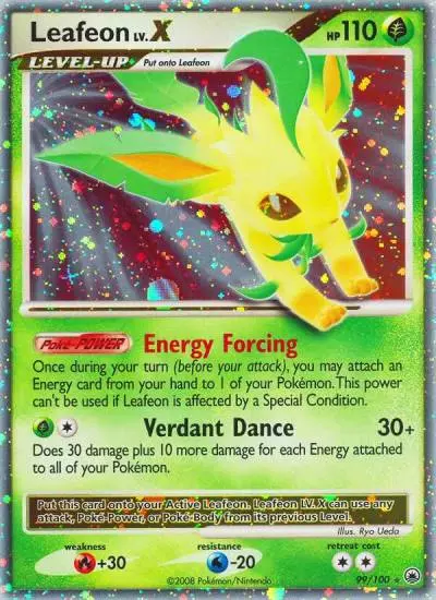 Leafeon LV.X 99/100 Majestic Dawn Pokemon card
