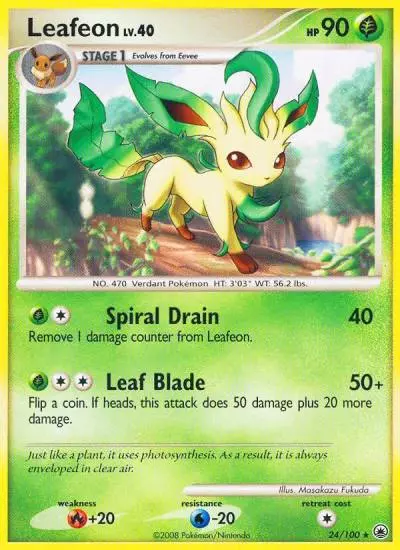 Leafeon 24/100 Majestic Dawn Pokemon card