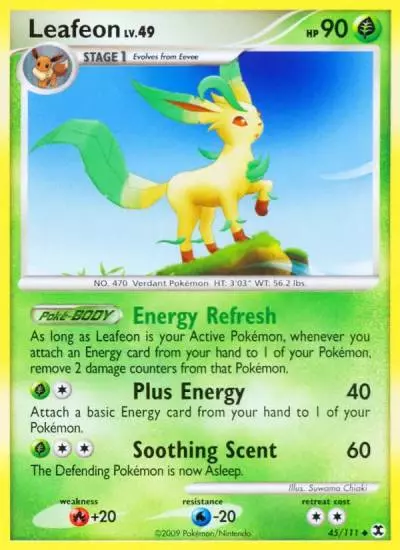 Leafeon 45/111 Rising Rivals Pokemon card