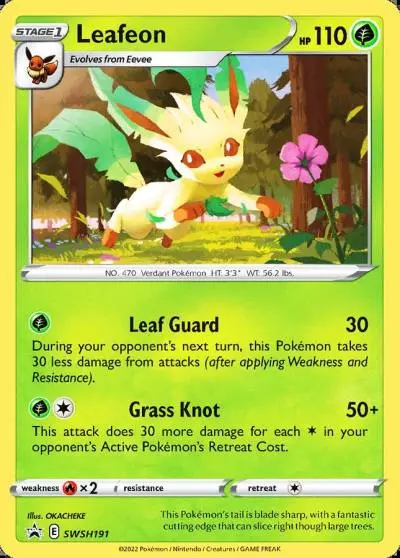 Leafeon SWSH191/307 SWSH Black Star Promos Pokemon card