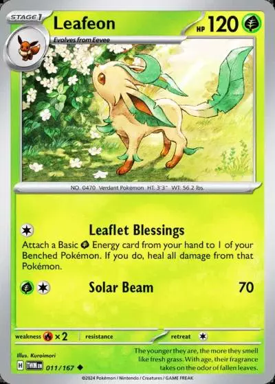 Leafeon 11/167 Twilight Masquerade Pokemon card