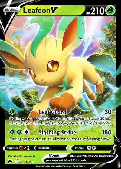 Leafeon V 13/159 Crown Zenith Pokemon card