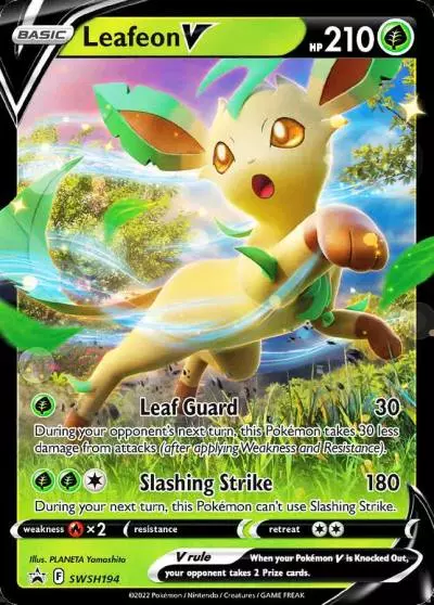 Leafeon V SWSH194/307 SWSH Black Star Promos Pokemon card