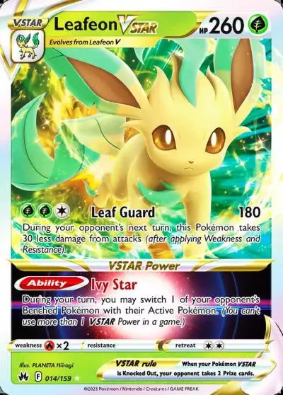 Leafeon VSTAR 14/159 Crown Zenith Pokemon card