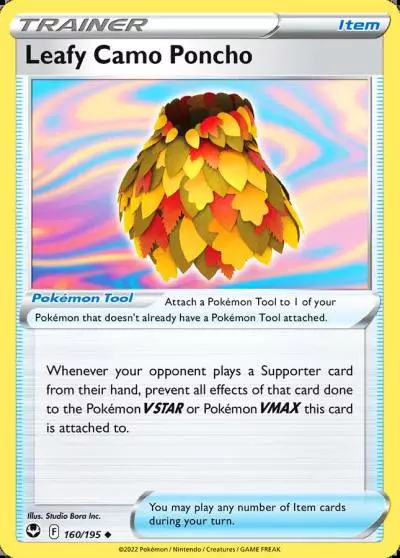 Leafy Camo Poncho 160/195 Silver Tempest Pokemon card