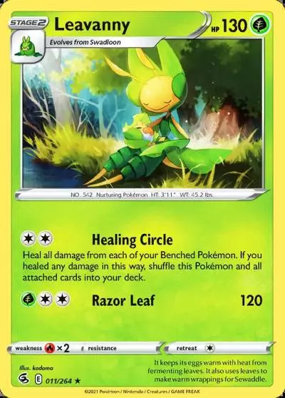 Leavanny 11/264 Fusion Strike Pokemon card