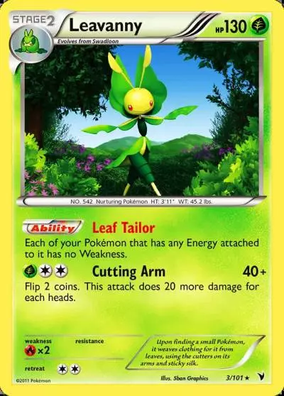 Leavanny 3/101 Noble Victories Pokemon card