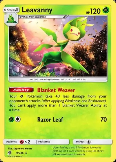 Leavanny 9/236 Unified Minds Pokemon card