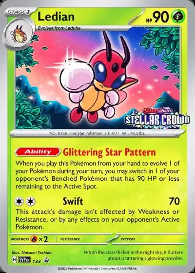 Ledian 133/165 Scarlet & Violet Black Star Promos Pokemon card