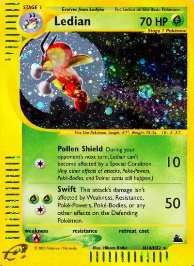 Ledian H14/144 Skyridge Pokemon card