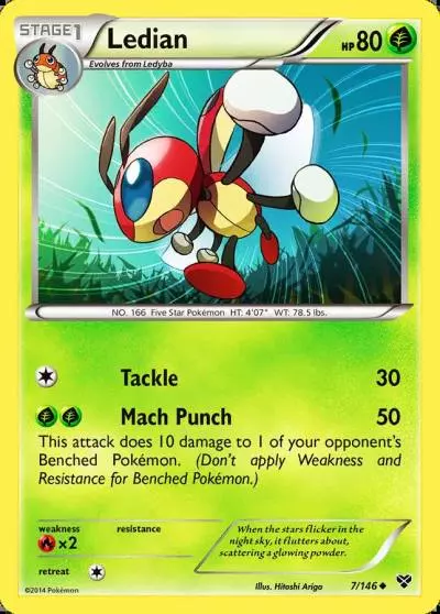 Ledian 7/146 XY Pokemon card