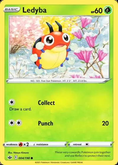 Ledyba 4/198 Chilling Reign Pokemon card