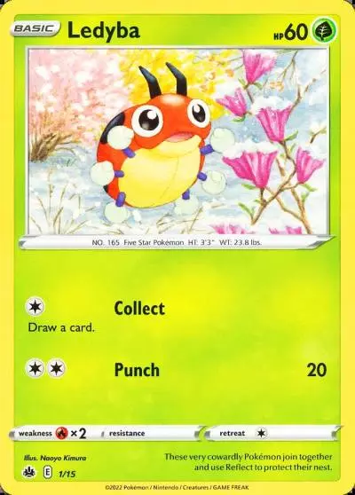 Ledyba 1/15 McDonald's Collection 2022 Pokemon card