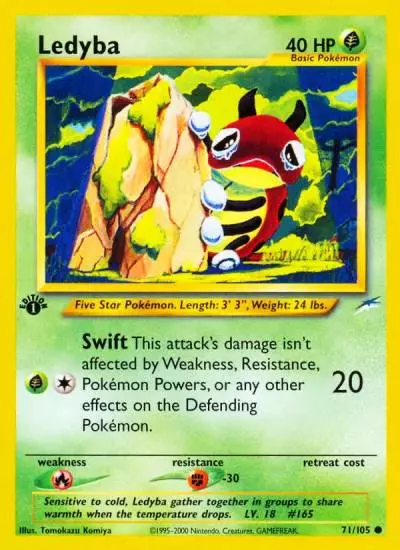 Ledyba 71/105 Neo Destiny Pokemon card