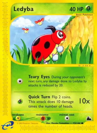 Ledyba 72/144 Skyridge Pokemon card
