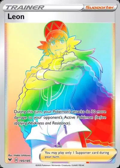 Leon 195/185 Vivid Voltage Pokemon card