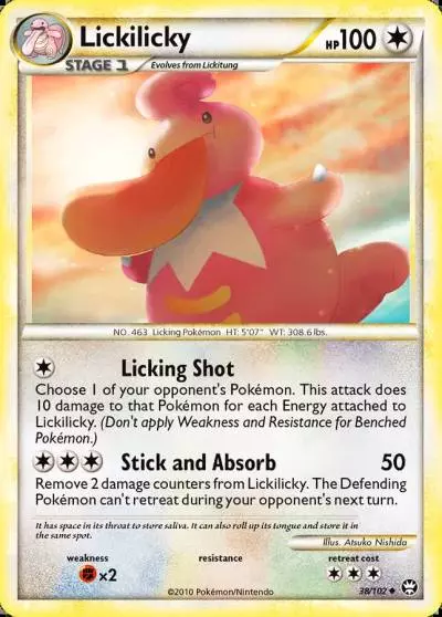 Lickilicky 38/102 HS—Triumphant Pokemon card