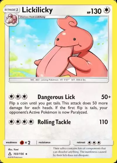 Lickilicky 103/156 Ultra Prism Pokemon card