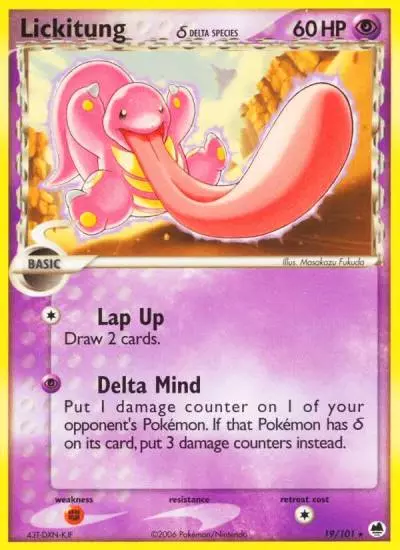 Lickitung δ 19/101 Dragon Frontiers Pokemon card