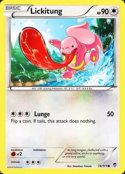 Lickitung 78/111 Furious Fists Pokemon card