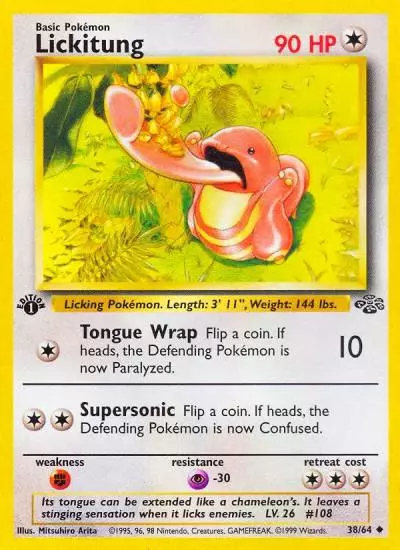 Lickitung 38/64 Jungle Pokemon card