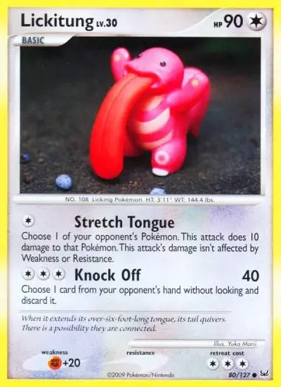 Lickitung 80/127 Platinum Pokemon card