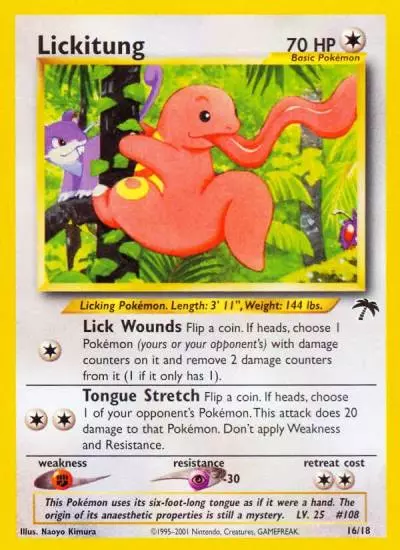 Lickitung 16/18 Southern Islands Pokemon card