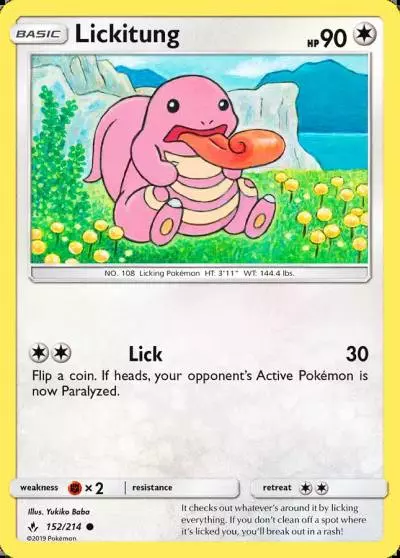 Lickitung 152/214 Unbroken Bonds Pokemon card
