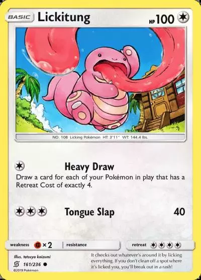 Lickitung 161/236 Unified Minds Pokemon card