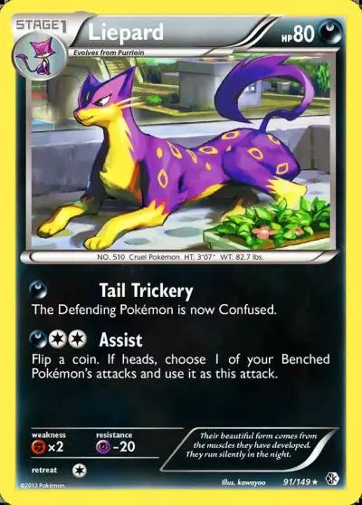 Liepard 91/149 Boundaries Crossed Pokemon card