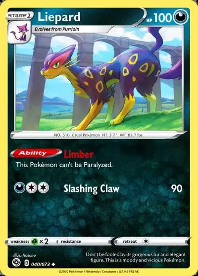 Liepard 40/73 Champion's Path Pokemon card